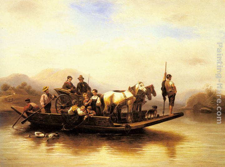 Wilhelm Alexander Meyerheim The Ferry Crossing
